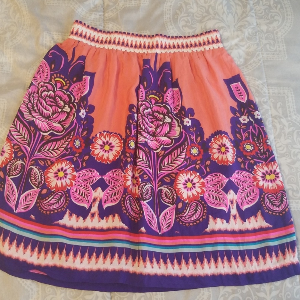 Anthro Edme & Esyllte Phosphorescence silk Skirt